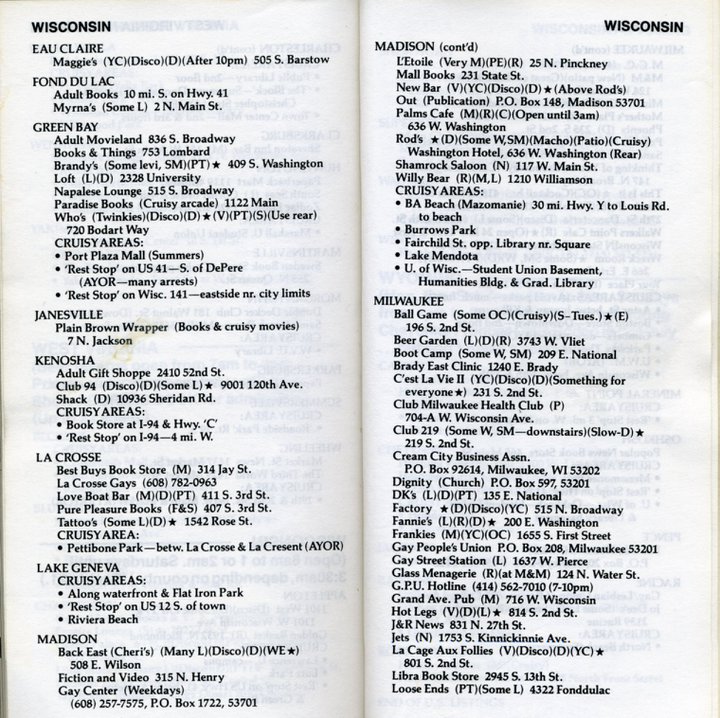Bob Damron Guide, 1988