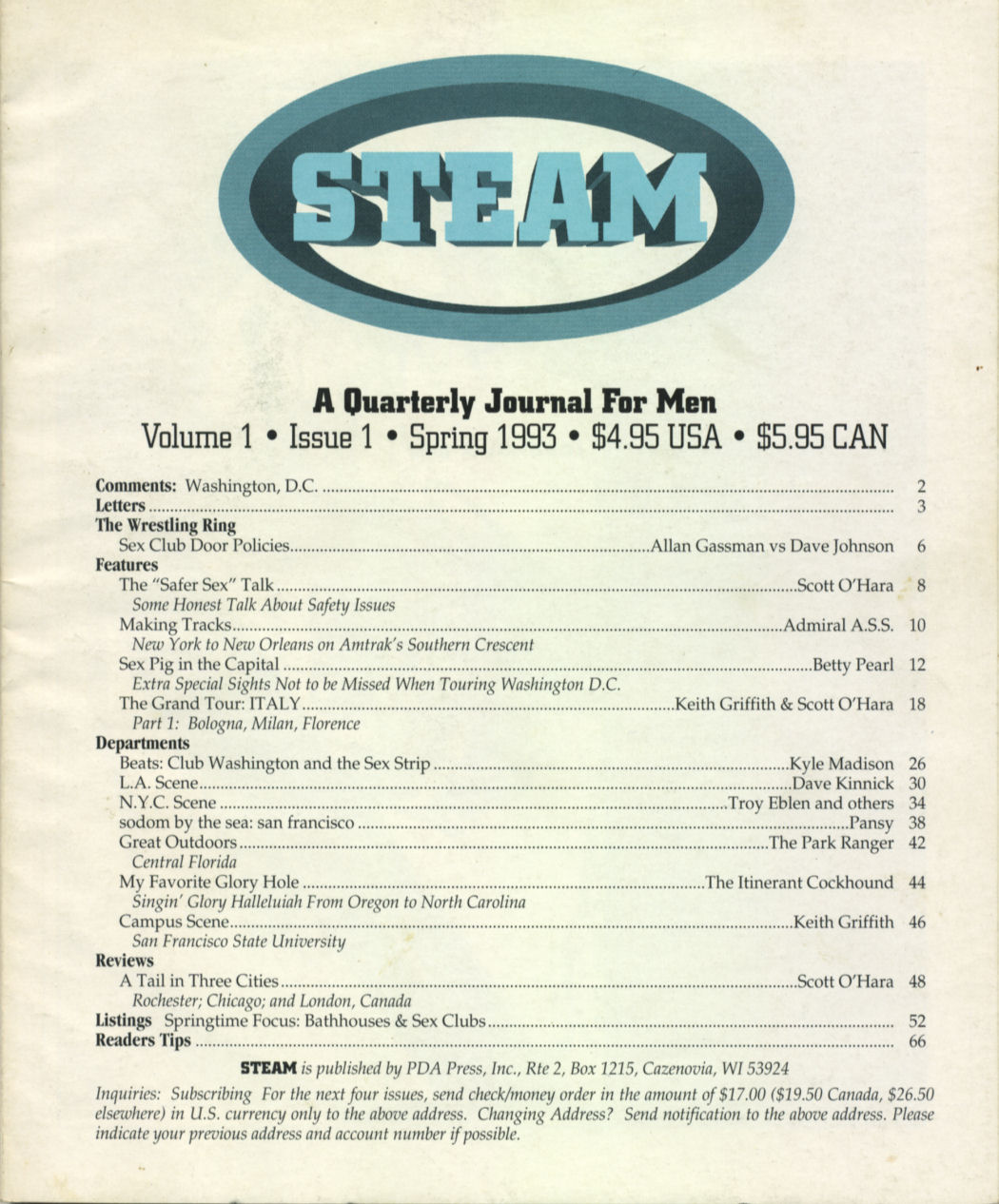 Volume 1- Number 1, Spring 1993; .5MB PDF file