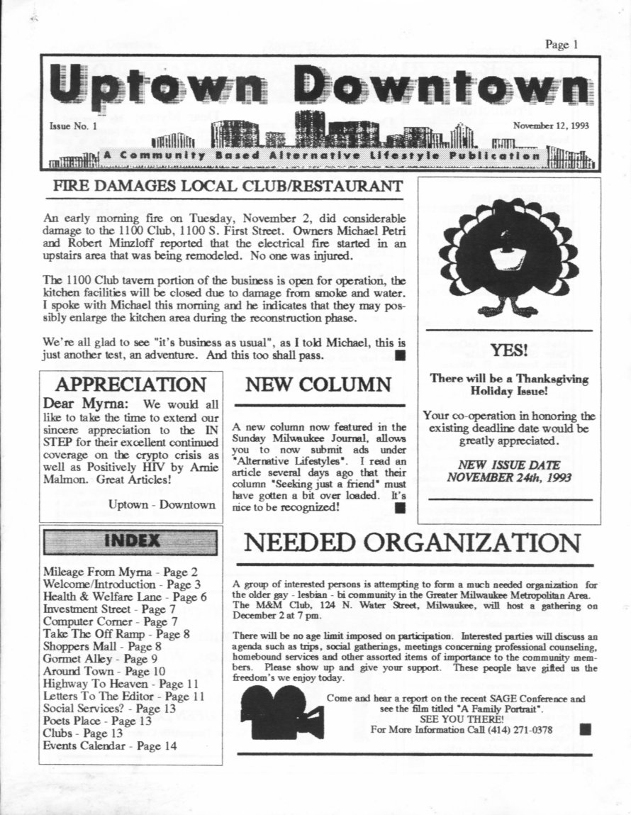 Issue No. 1- November 12, 1993; 1.5MB PDF file